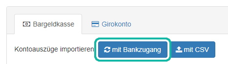 Screenshot von Unterseite Girokonto mit Markierung des Buttons "mit Bankeinzug"